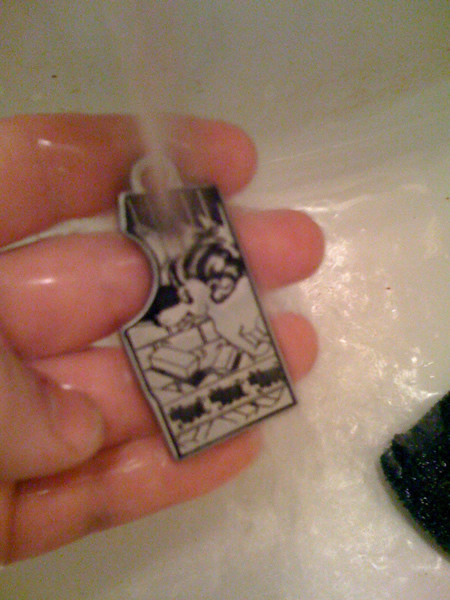 Blank Keychain in the Jig