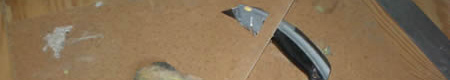 One of the wood strips